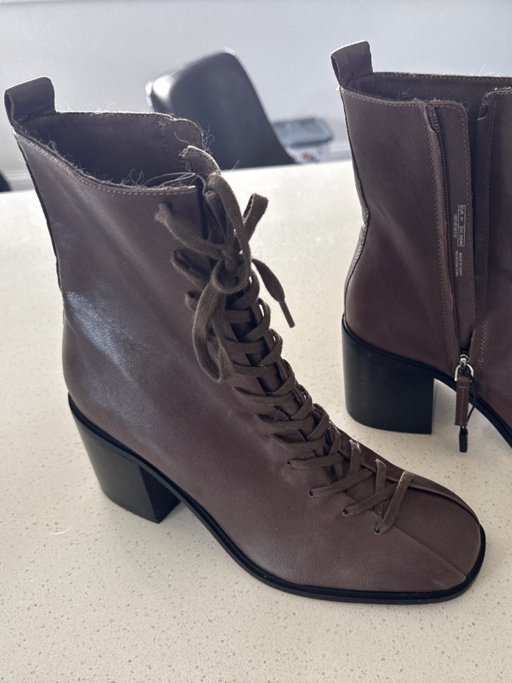 Zara chunky heel boots